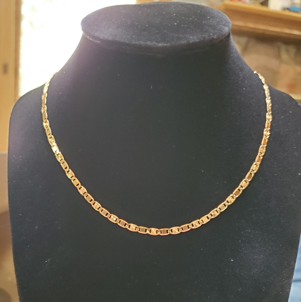 NWOT Gold Over Brass 15.5 Inch Gucci Mariner Chain Unisex. New